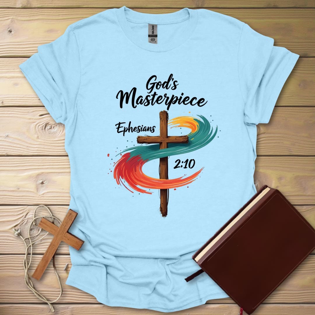 Artistic Blessing T-Shirt Light Blue / S