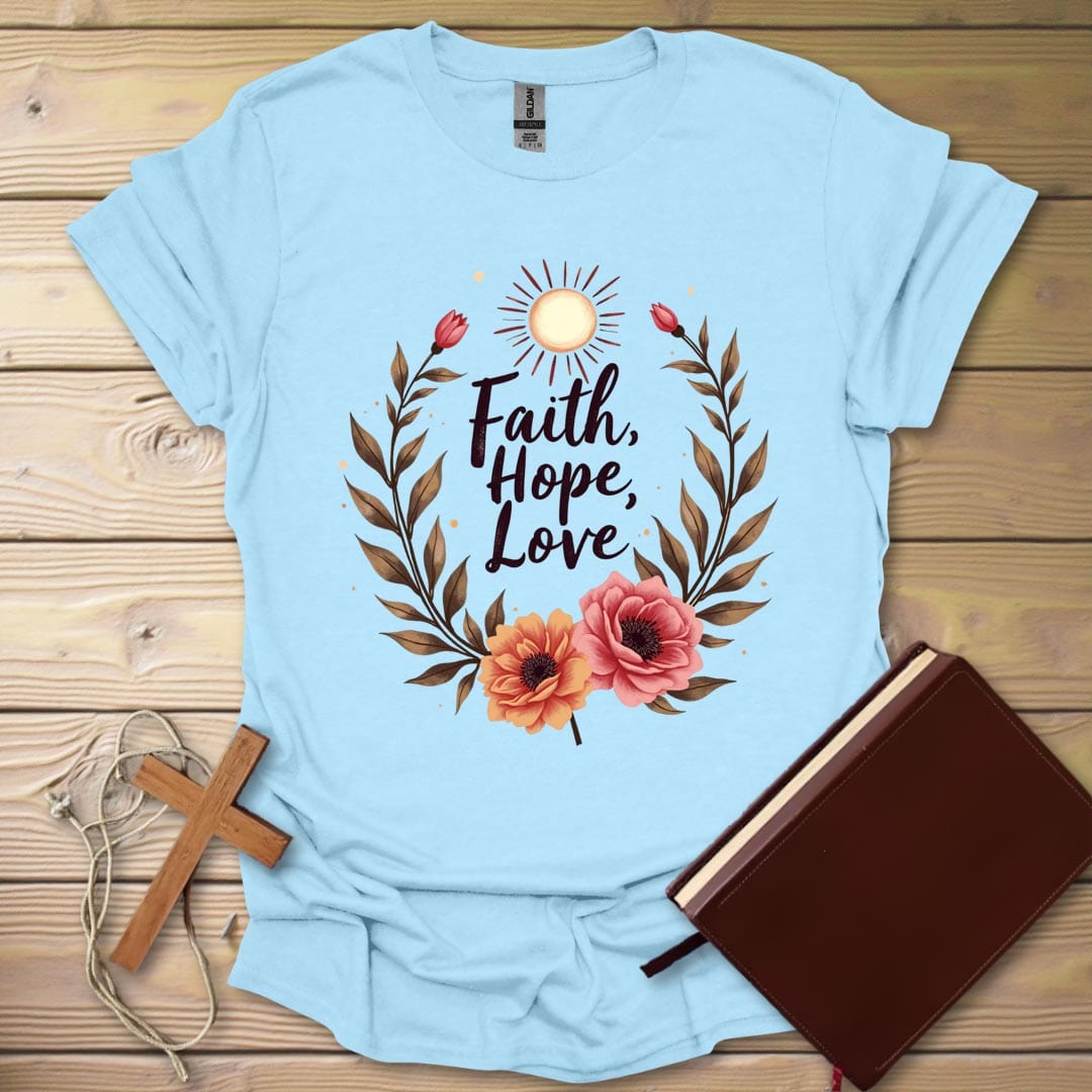 Boho Blessings T-Shirt Light Blue / S