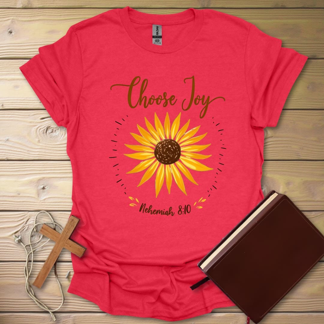 Choose Joy T-Shirt Heather Red / S