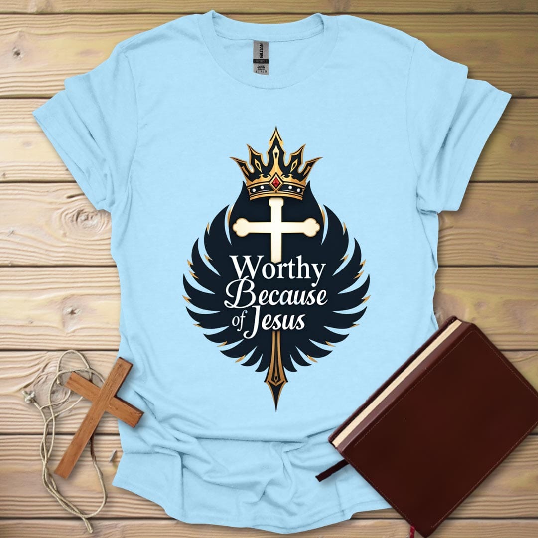 Crown of Faith T-Shirt Light Blue / S