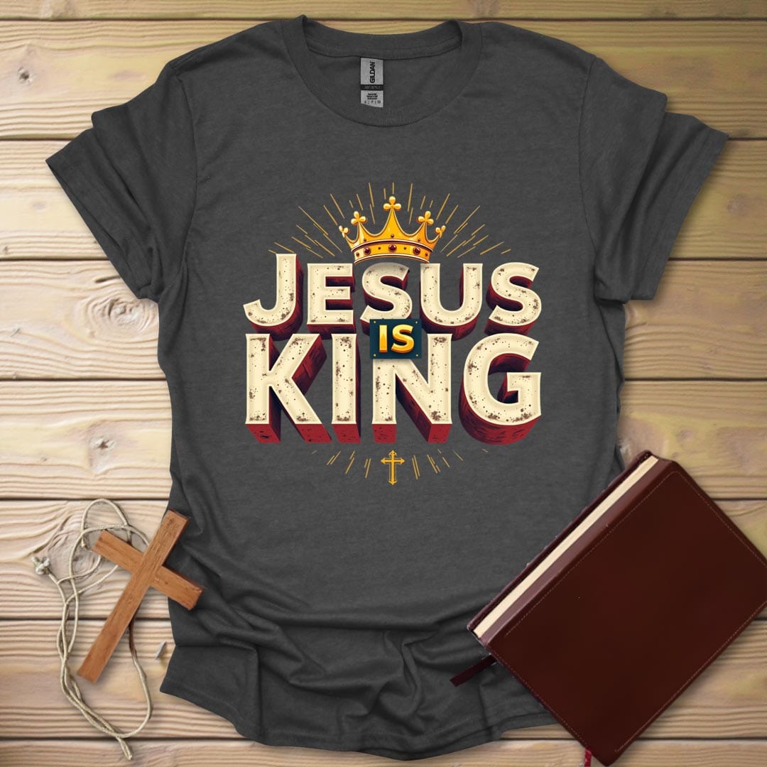 Crowned Faith T-Shirt Dark Heather / S