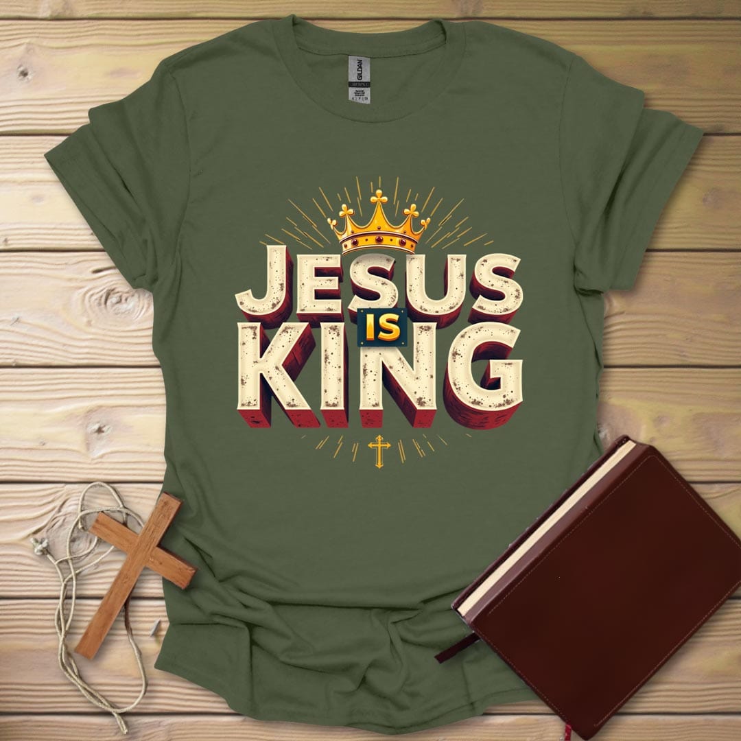 Crowned Faith T-Shirt Military Green / S