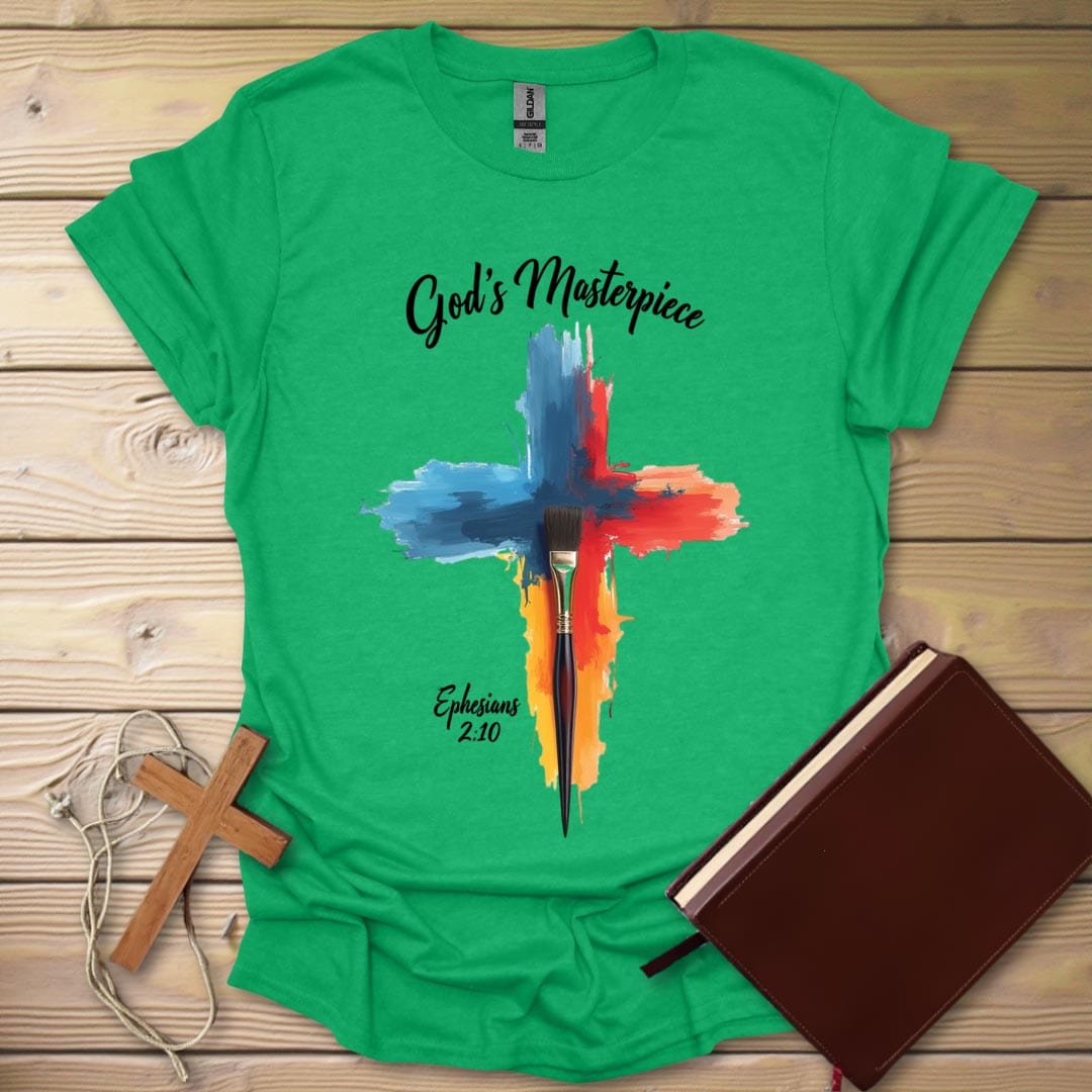 Divine Art Brush T-Shirt Heather Irish Green / S