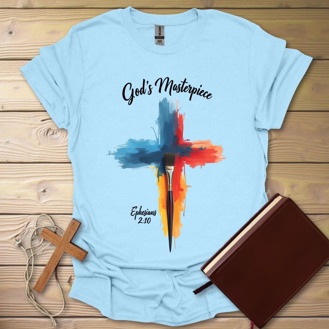 Divine Art Brush T-Shirt Light Blue / S