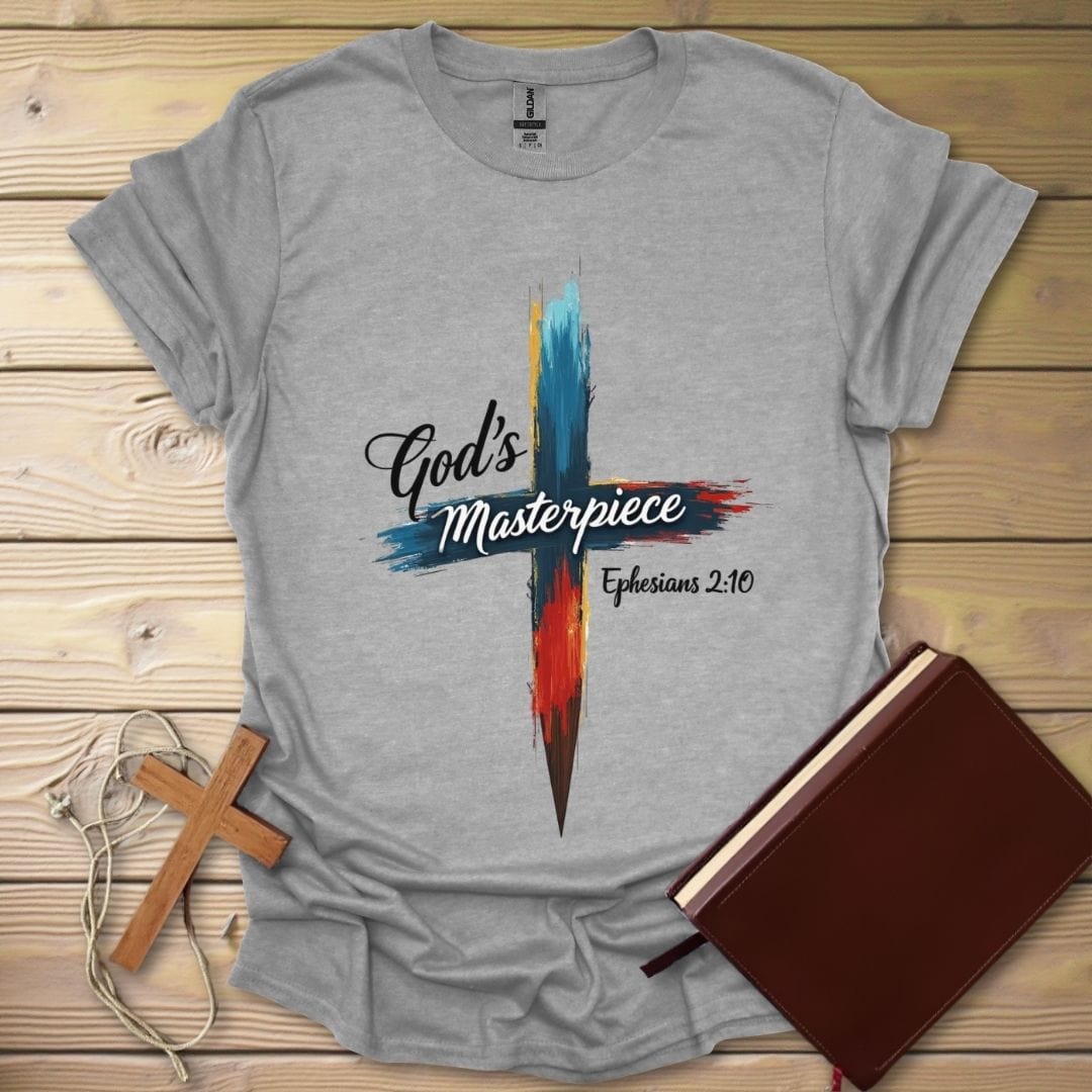 Divine Art Cross T-Shirt Sport Grey / S