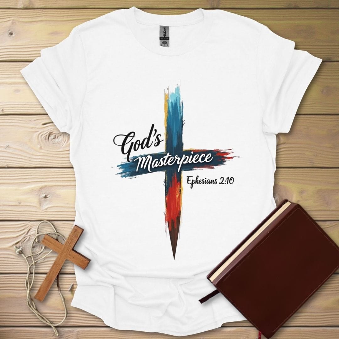 Divine Art Cross T-Shirt White / S