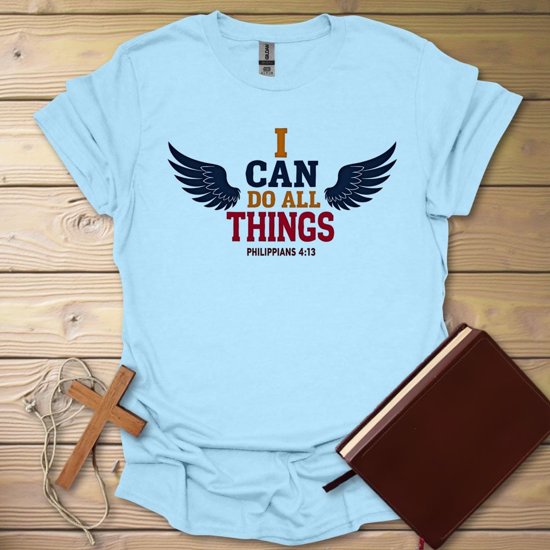 Divine Strength T-Shirt Light Blue / S