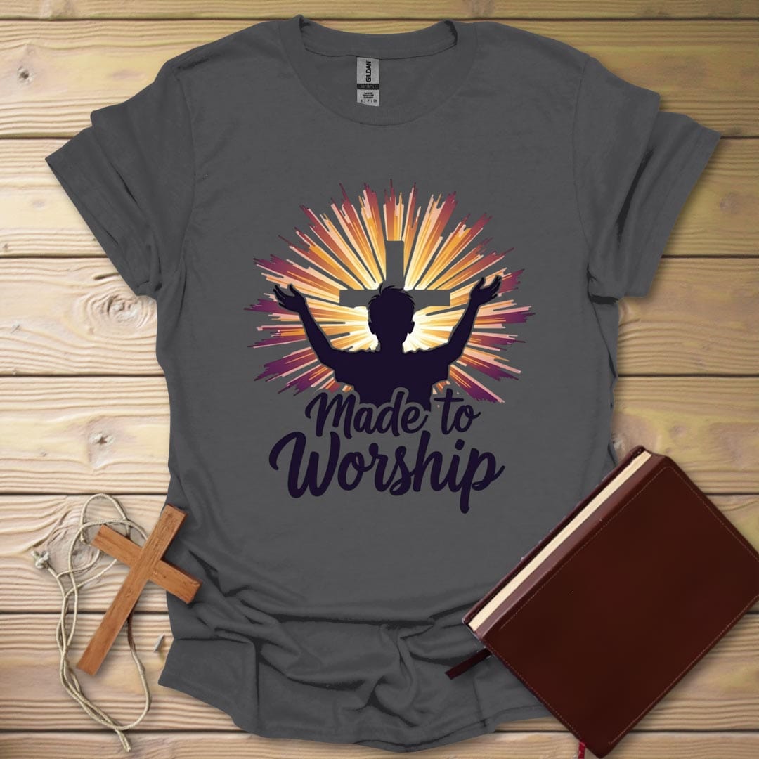 Divine Worship Kids T-Shirt Charcoal / S