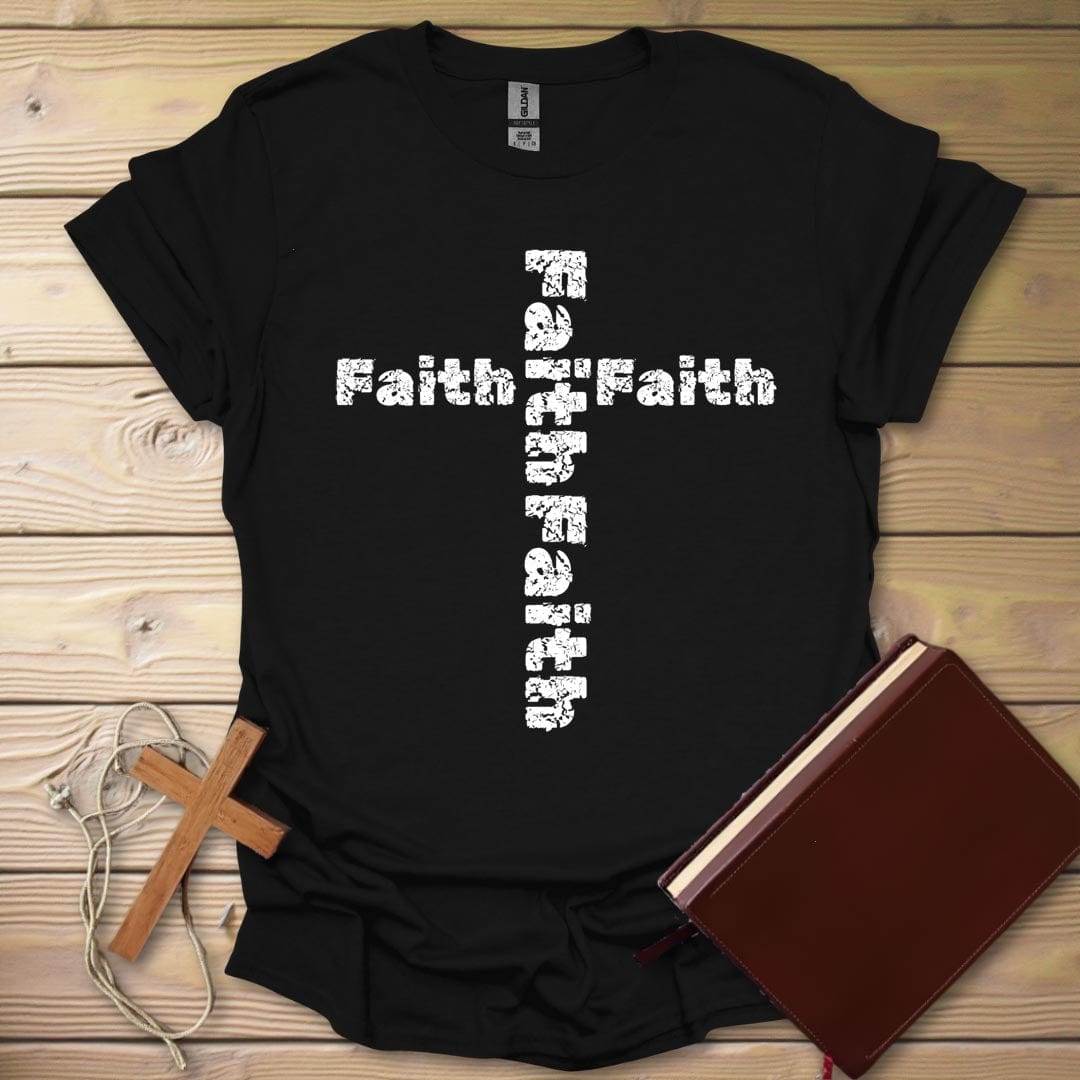 Faith Cross T-Shirt Black / S
