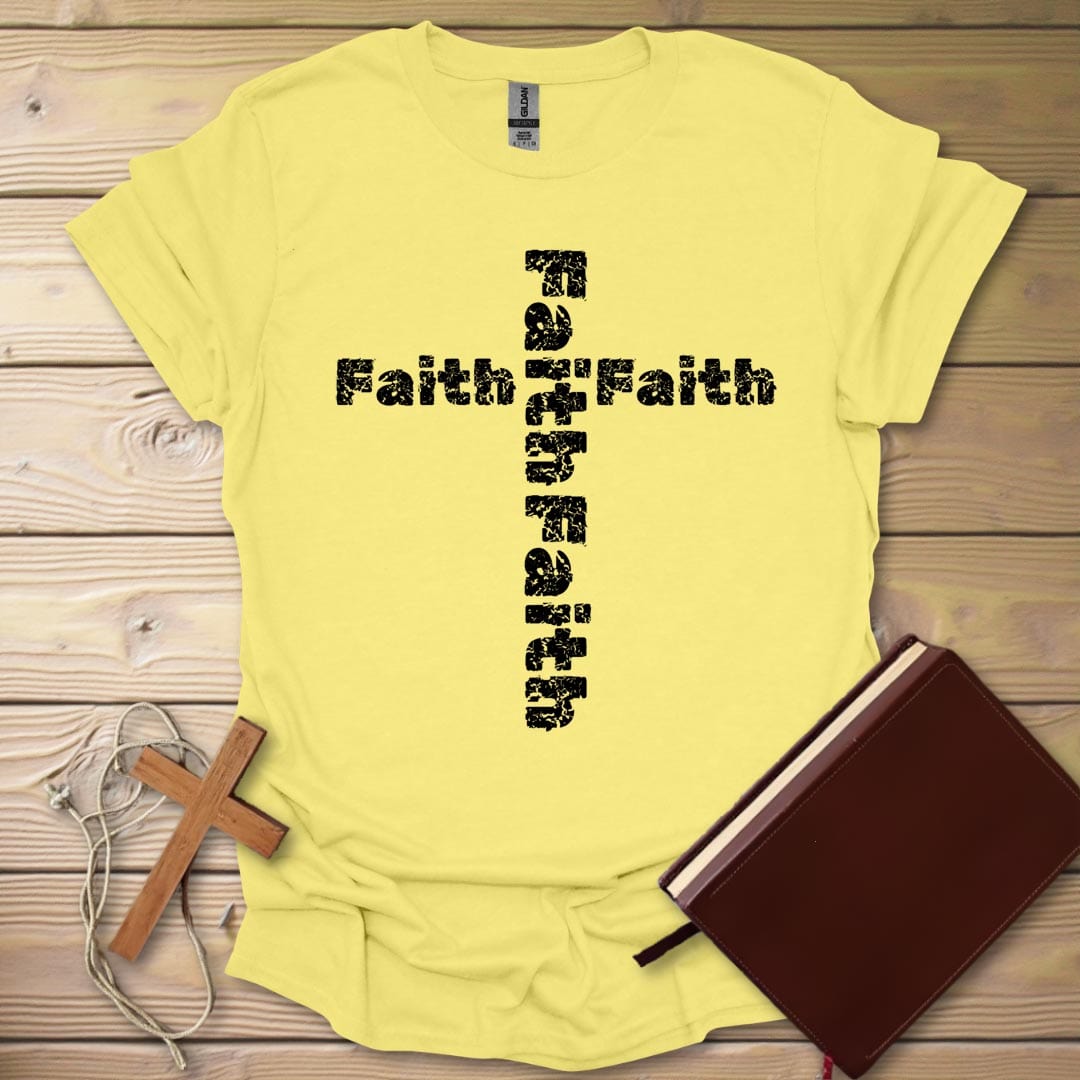 Faith Cross T-Shirt Cornsilk / S