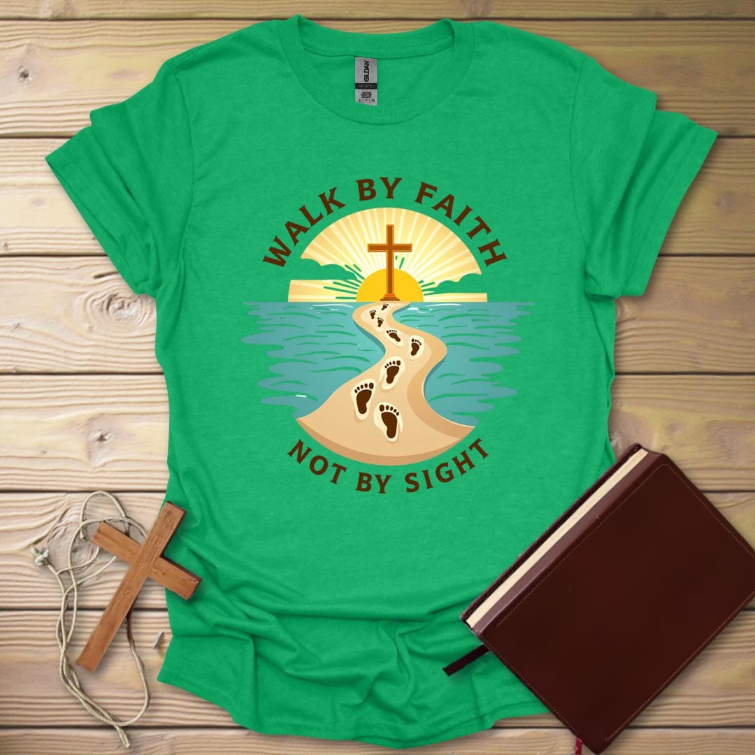 Faith Journey Sea T-Shirt Heather Irish Green / S