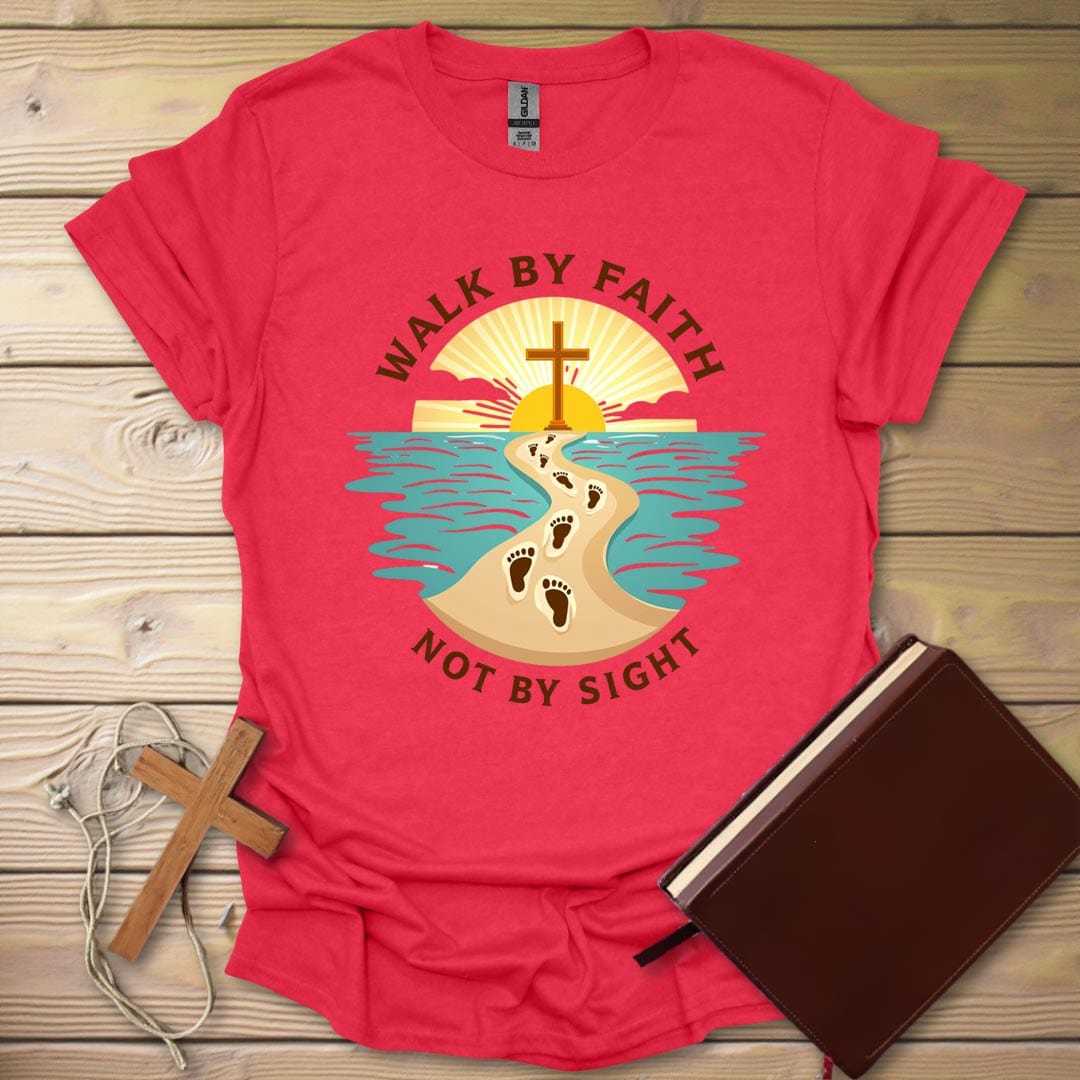 Faith Journey Sea T-Shirt Heather Red / S
