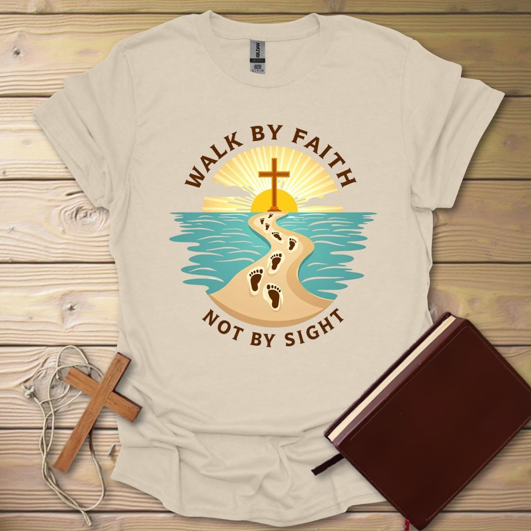 Faith Journey Sea T-Shirt Natural / S