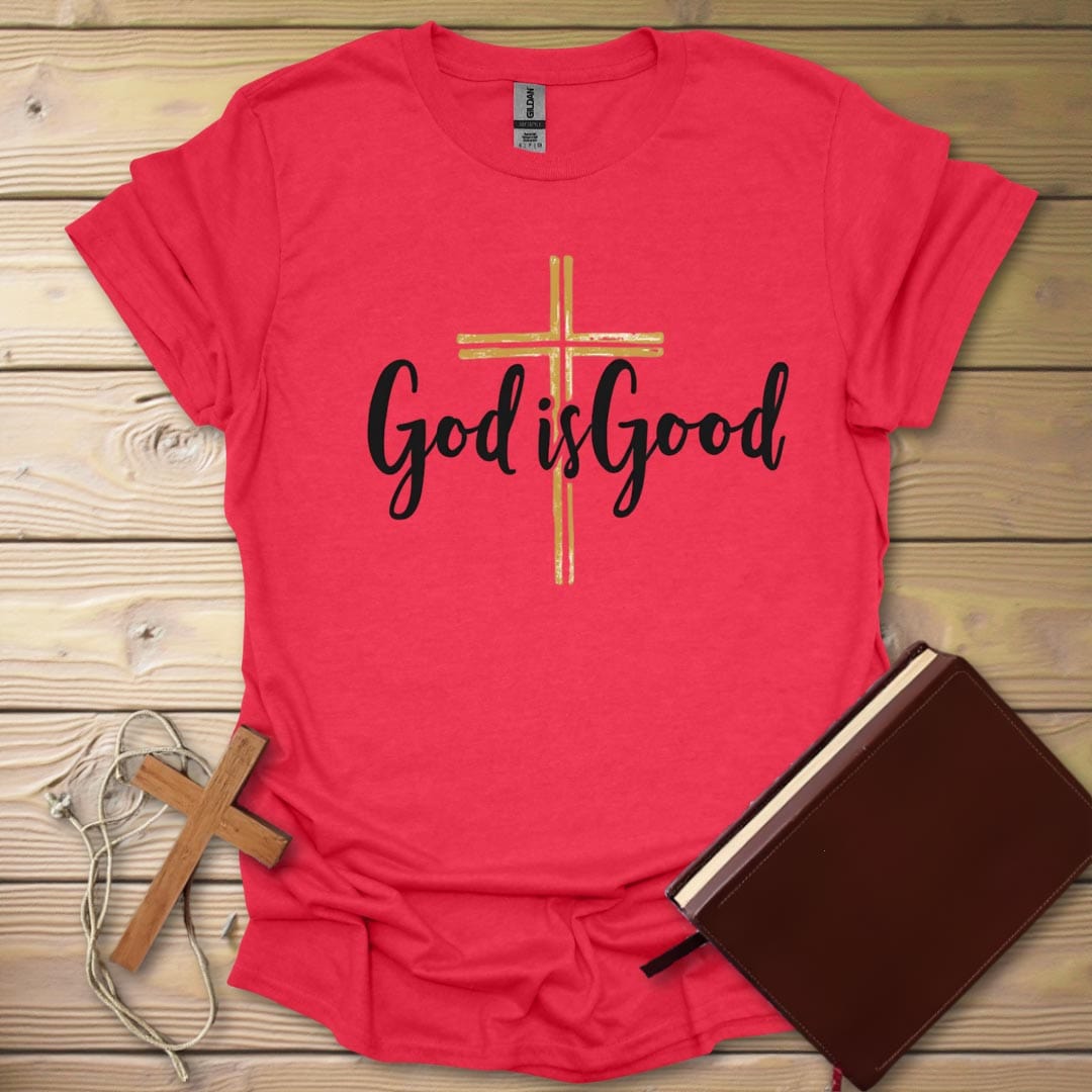 God Is Good T-Shirt Heather Red / S