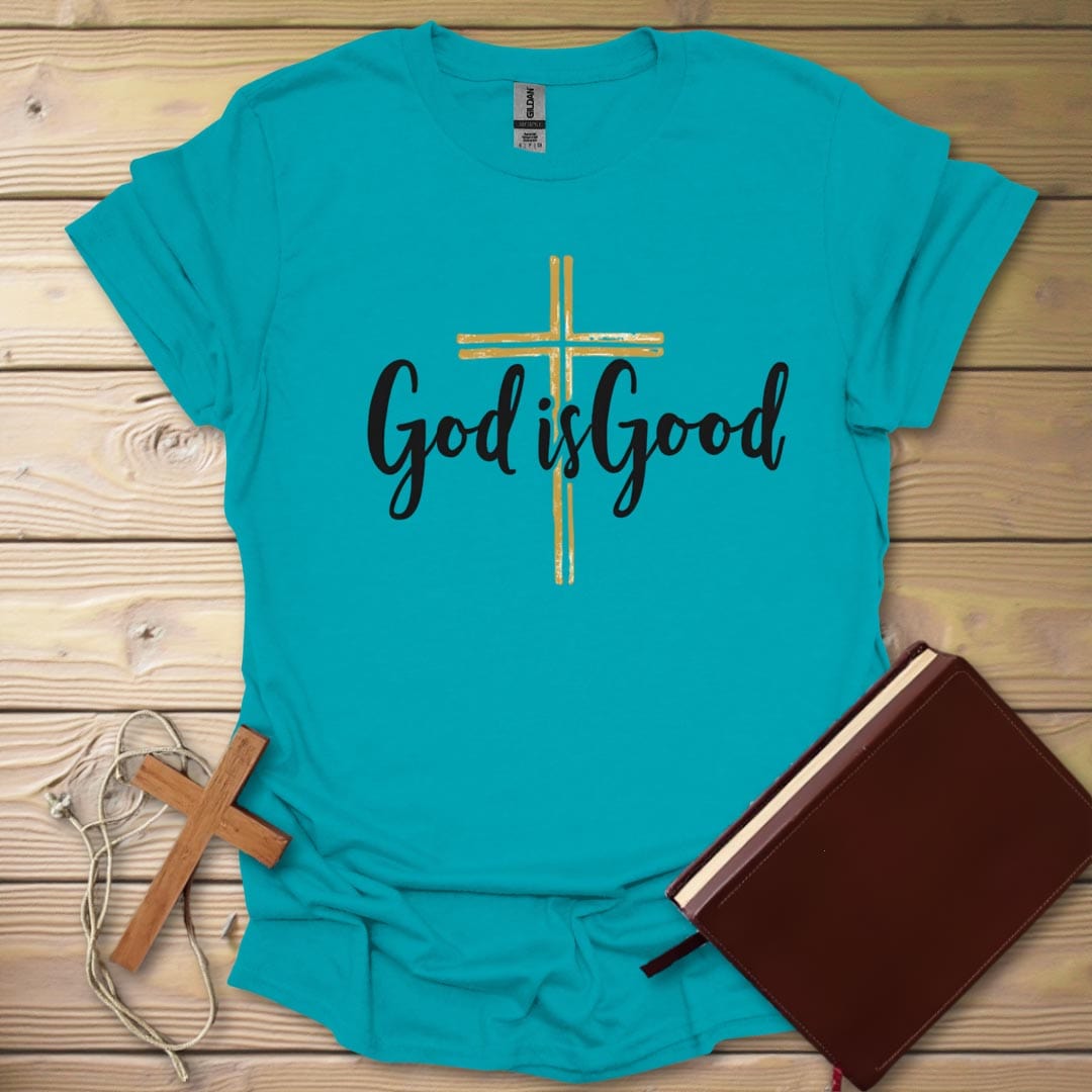 God Is Good T-Shirt Tropical Blue / S