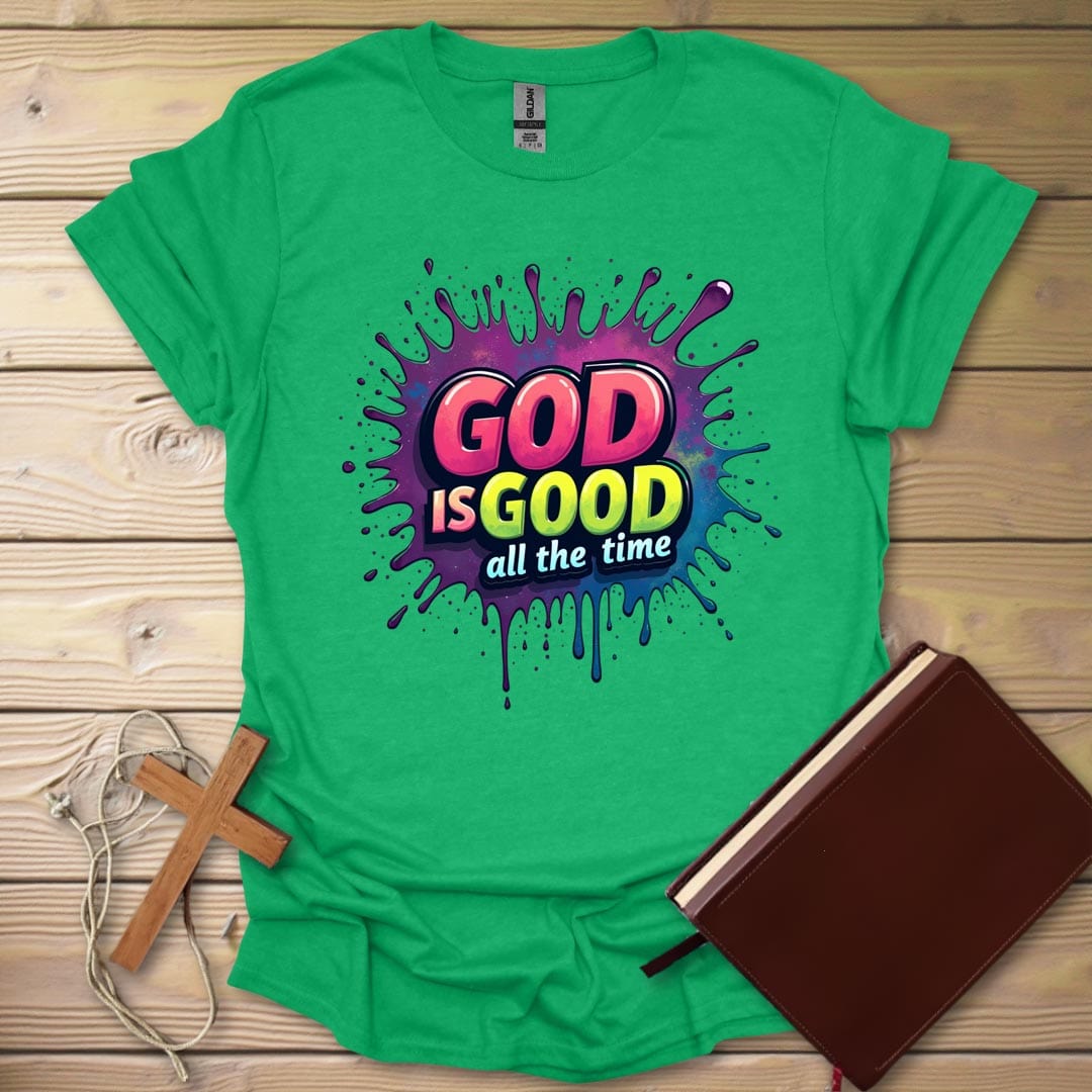 Graffiti Faith T-Shirt Heather Irish Green / S