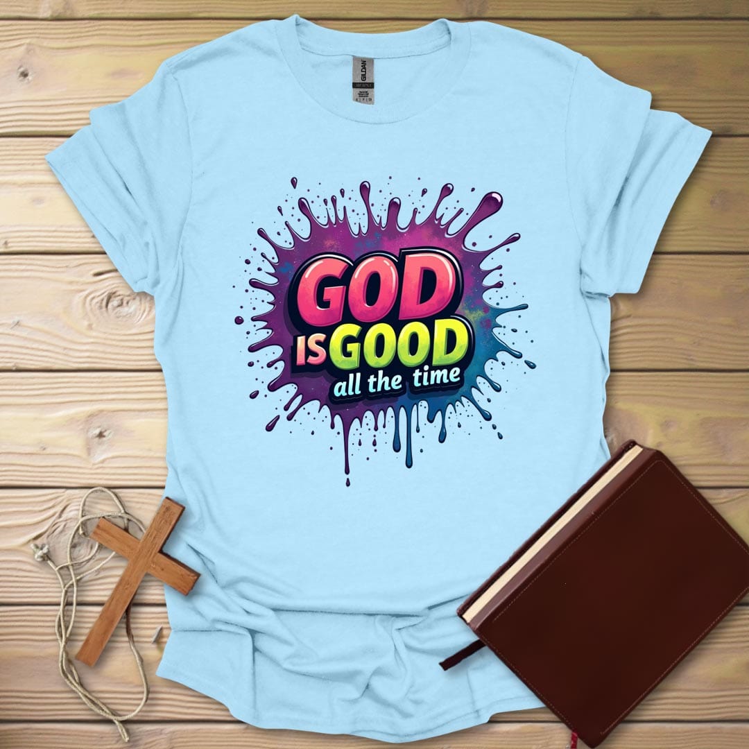Graffiti Faith T-Shirt Light Blue / S