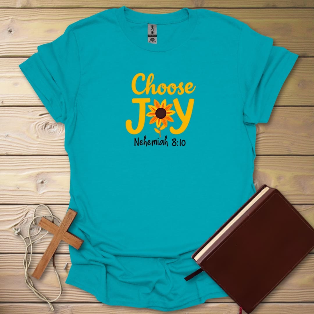 Joyful Bloom T-Shirt Tropical Blue / S