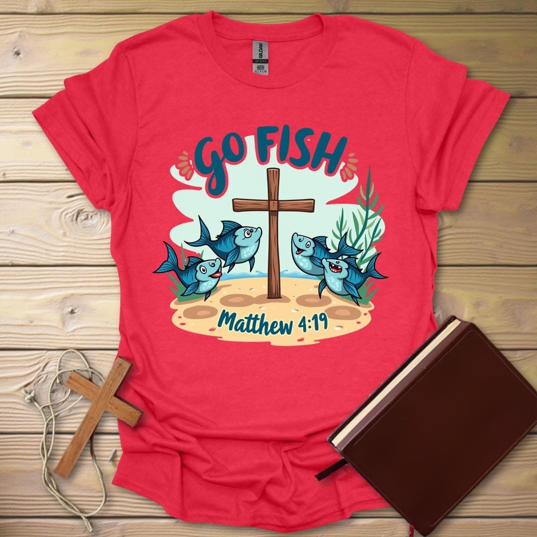 Joyful Fish T-Shirt Heather Red / S