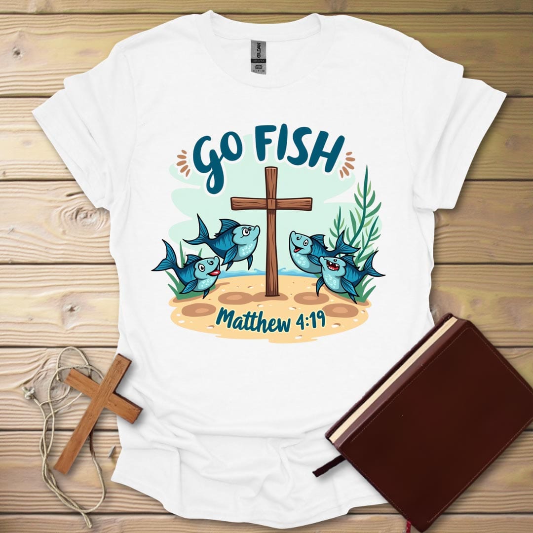 Joyful Fish T-Shirt White / S