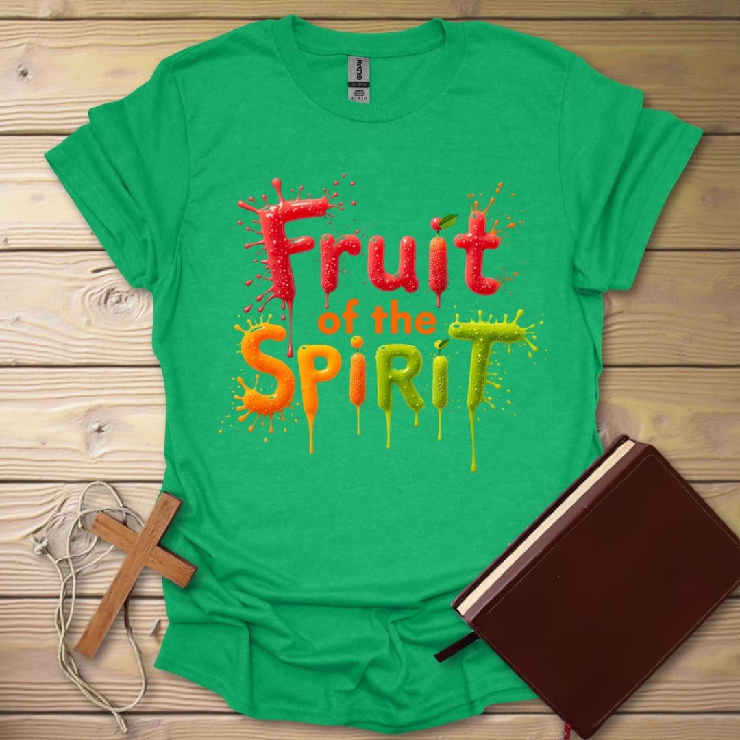 Juicy Spirit Splatter T-Shirt Heather Irish Green / S