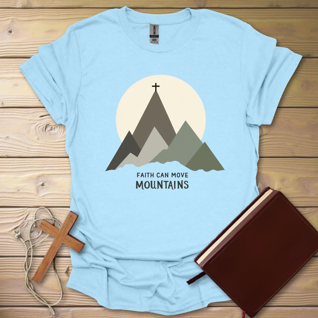 Mountain Faith Modern T-Shirt Light Blue / S