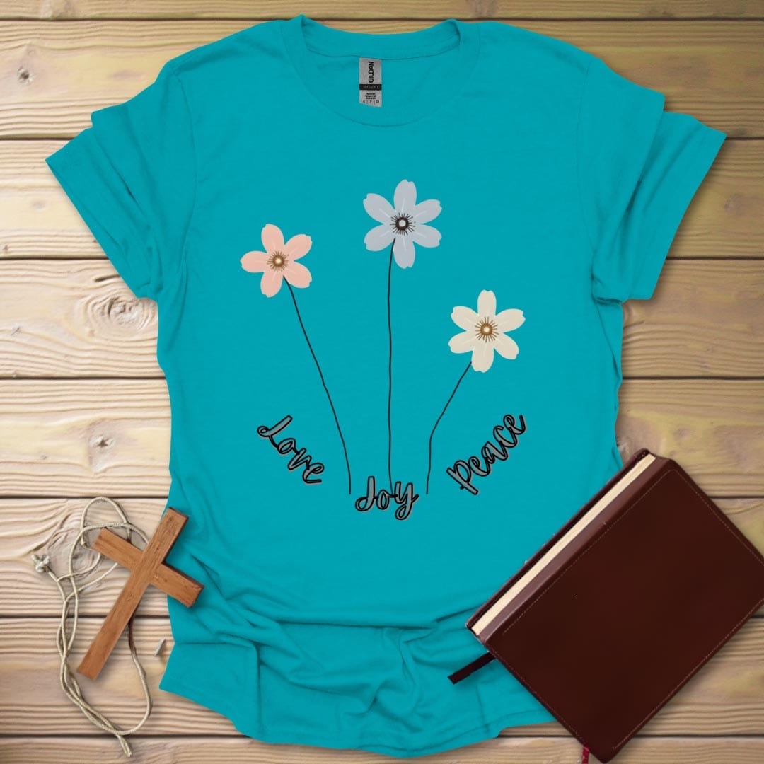 Pastel Flora T-Shirt Tropical Blue / S