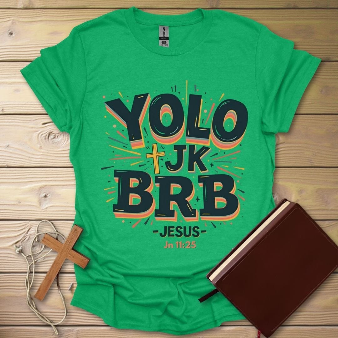 Playful Faith T-Shirt Heather Irish Green / S