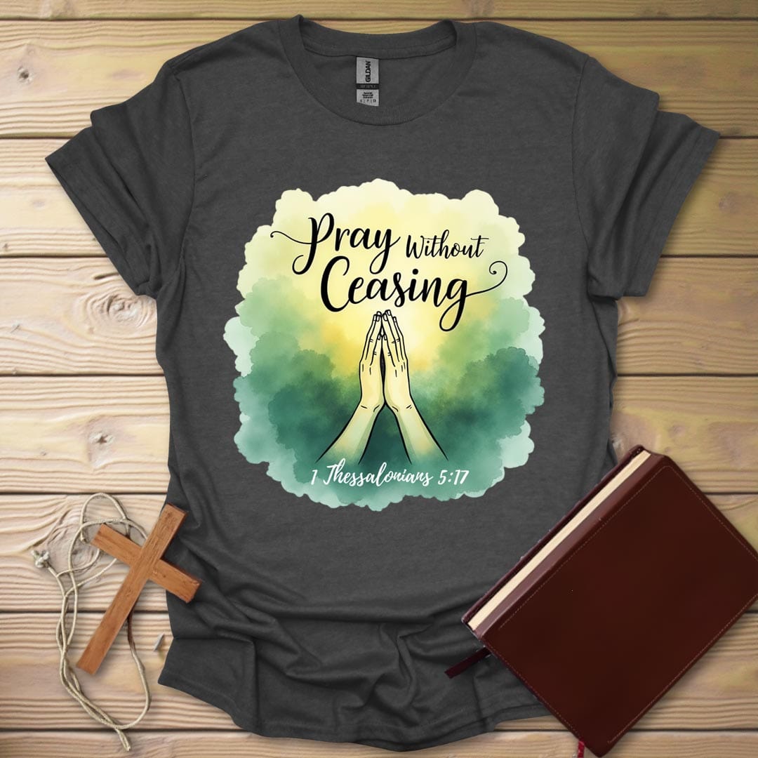 Pray Art T-Shirt Dark Heather / S