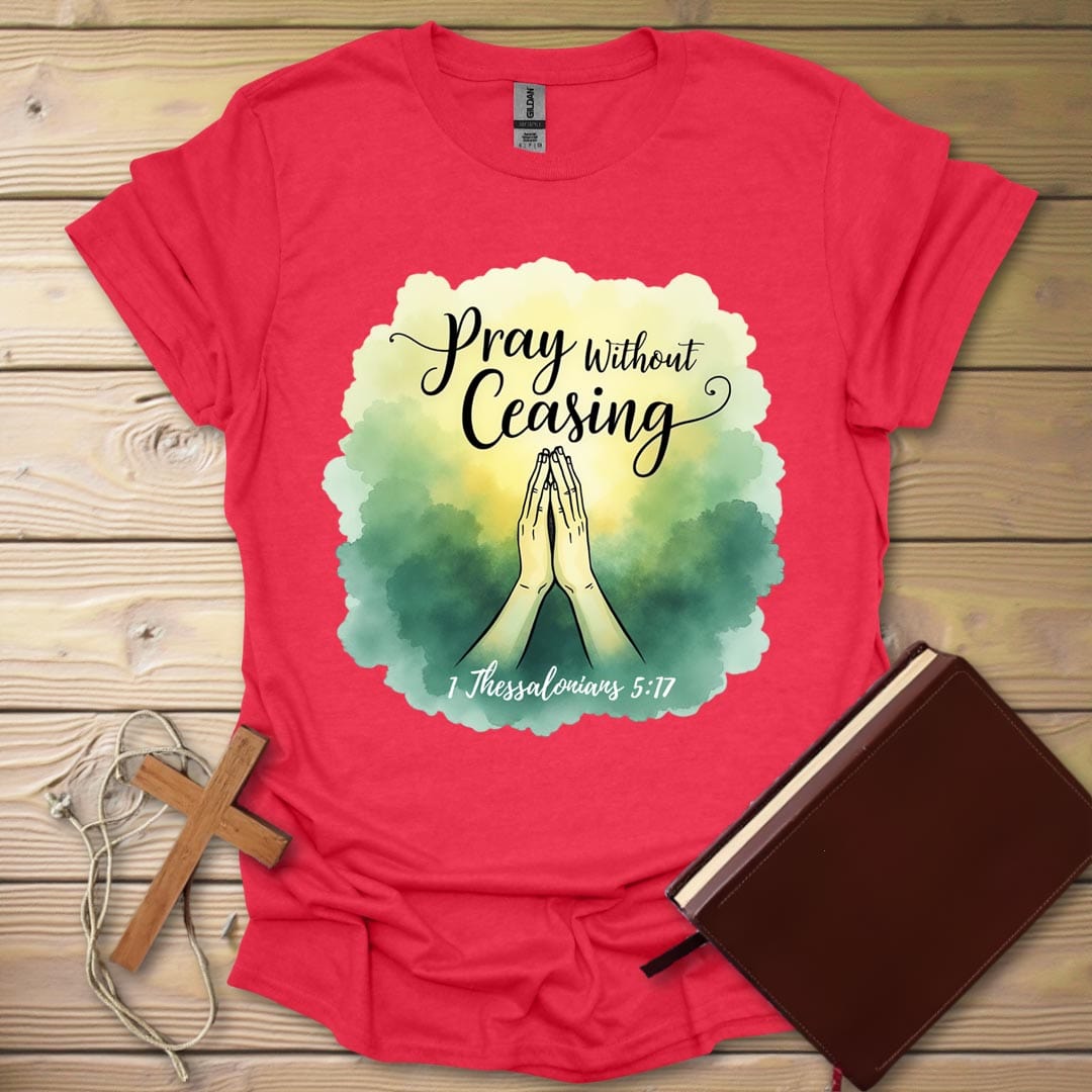 Pray Art T-Shirt Heather Red / S