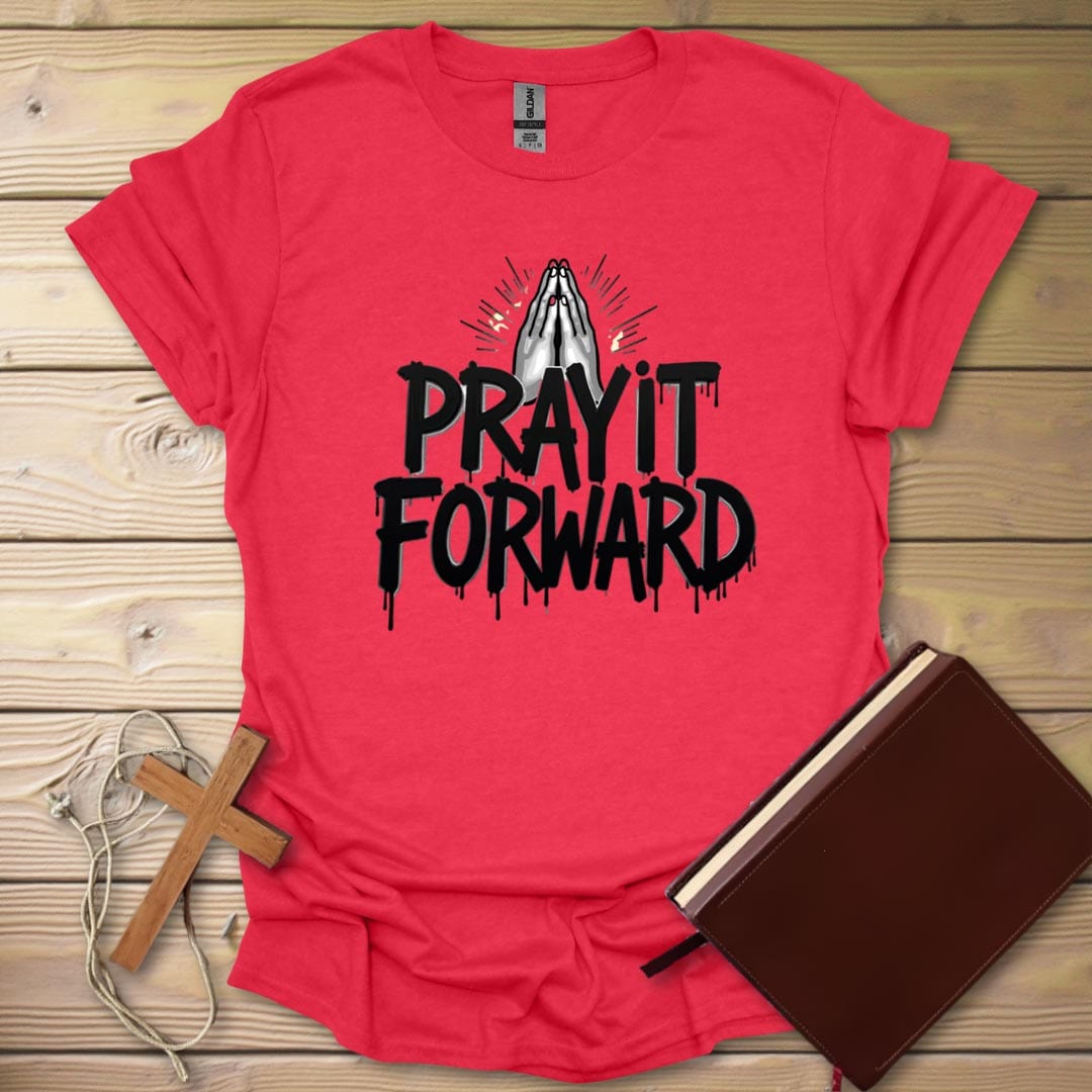 Pray Forward Graffiti T-Shirt Heather Red / S