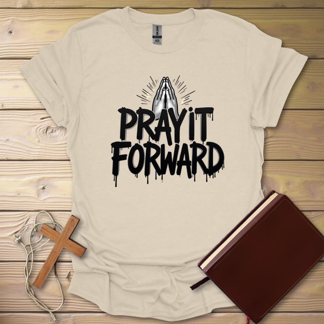 Pray Forward Graffiti T-Shirt Natural / S