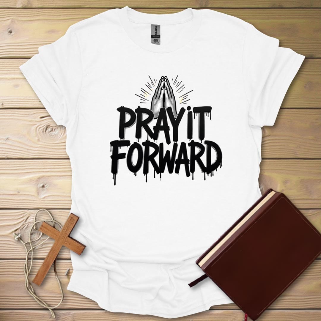 Pray Forward Graffiti T-Shirt White / S