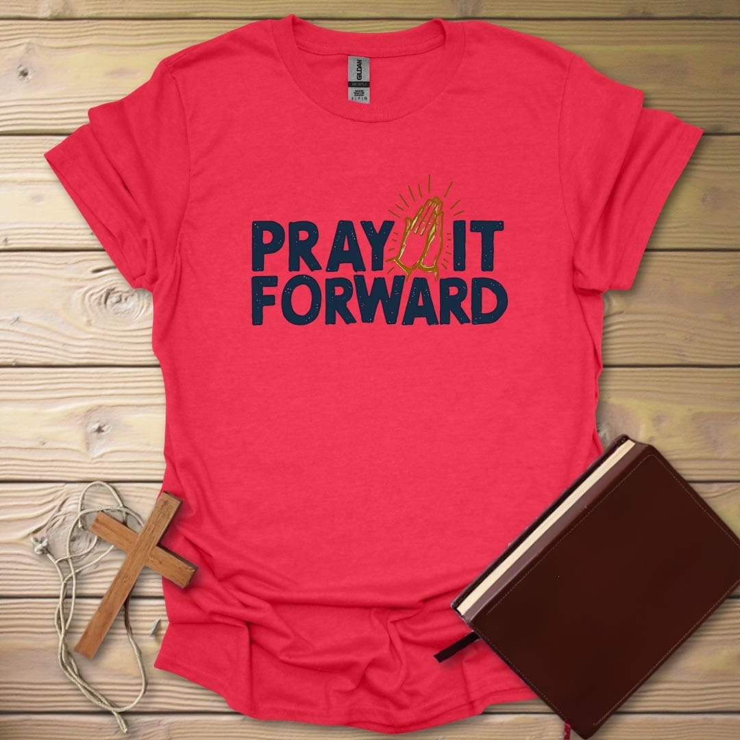Pray Forward T-Shirt Heather Red / S