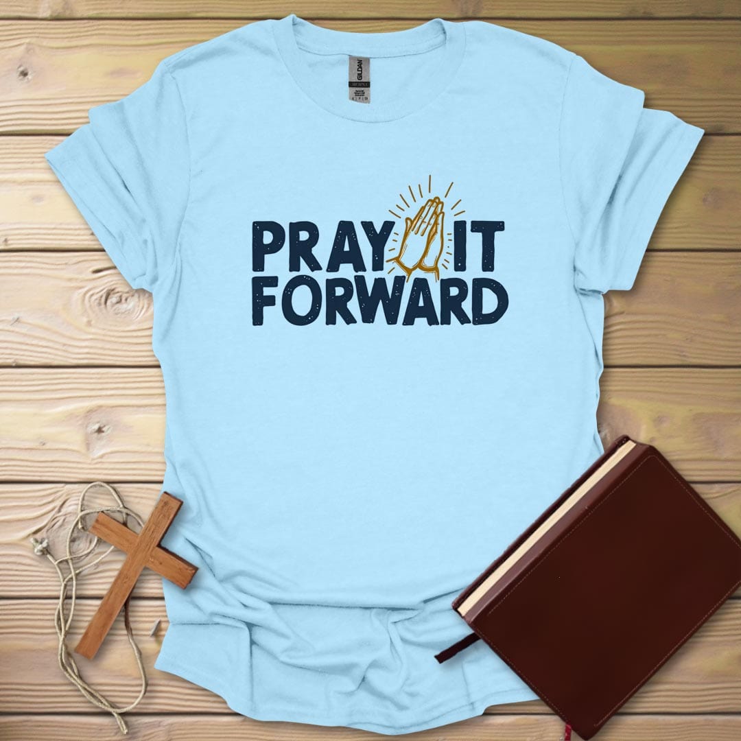 Pray Forward T-Shirt Light Blue / S