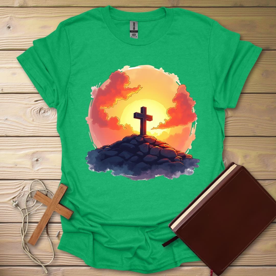 Radiant Sunrise T-Shirt Heather Irish Green / S