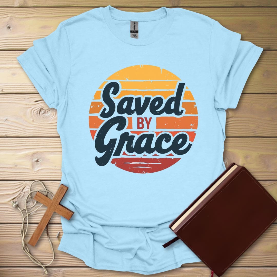 Retro Grace Bold T-Shirt Light Blue / S