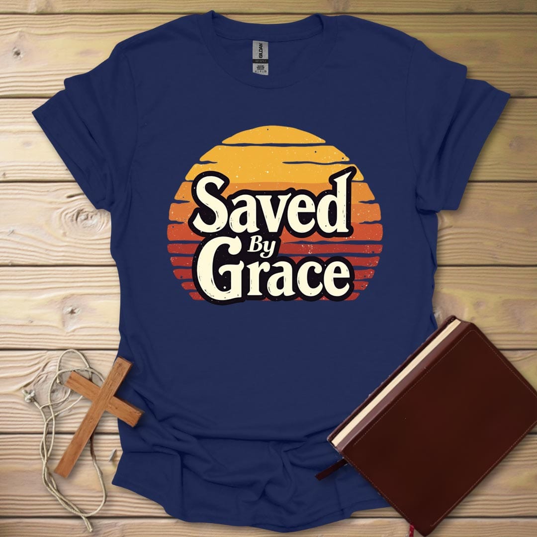 Retro Grace Sunset T-Shirt Navy / S