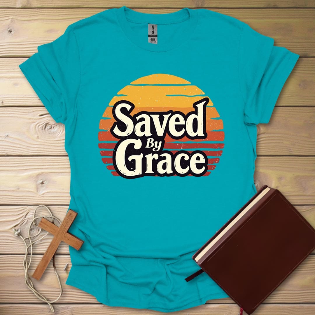 Retro Grace Sunset T-Shirt Tropical Blue / S