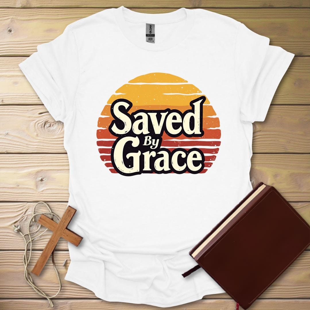 Retro Grace Sunset T-Shirt White / S