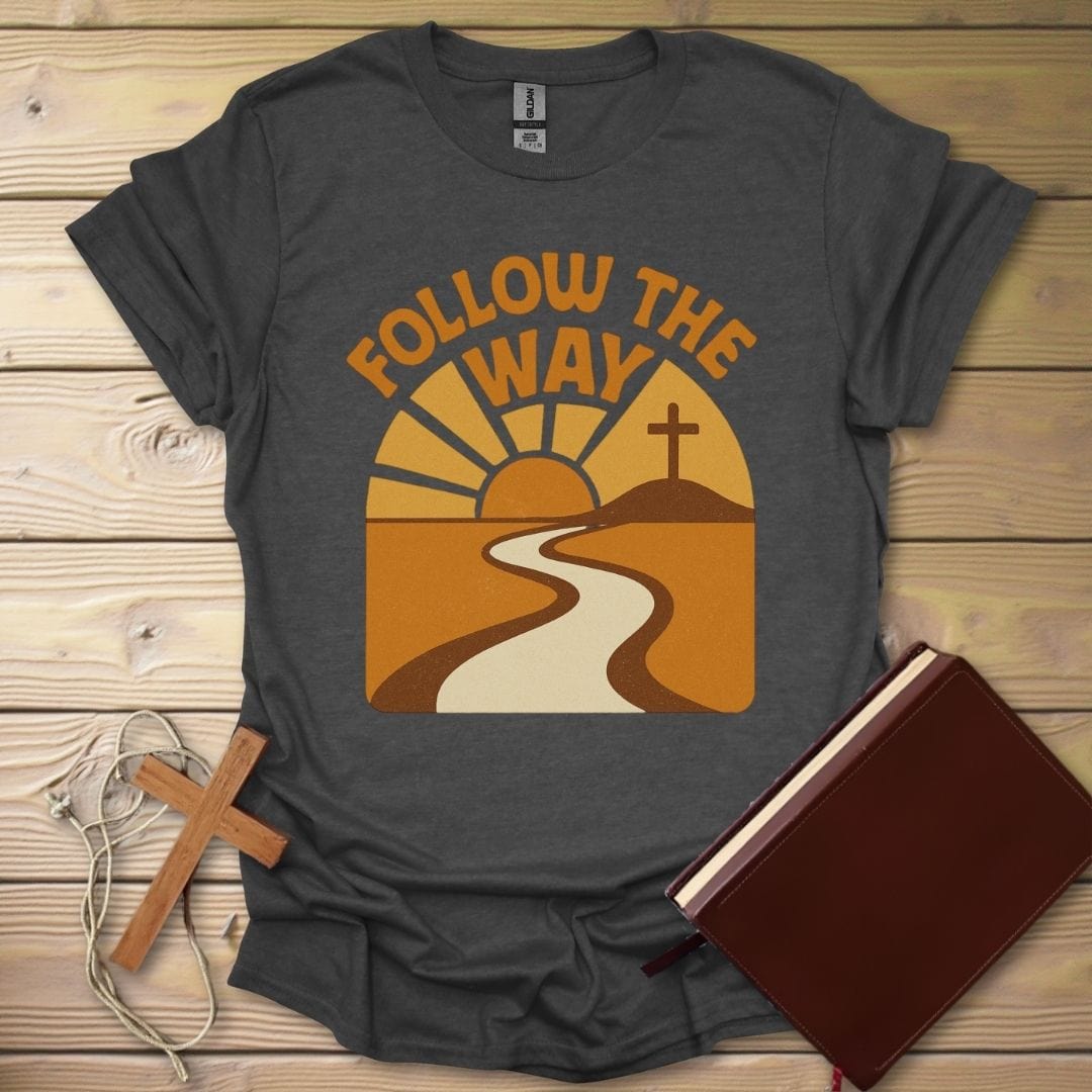 Retro Sunset Path T-Shirt Dark Heather / S