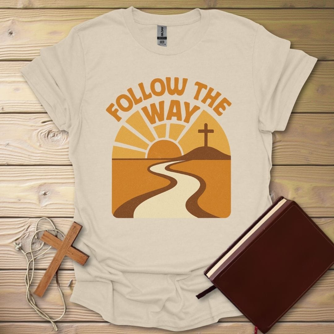 Retro Sunset Path T-Shirt Natural / S