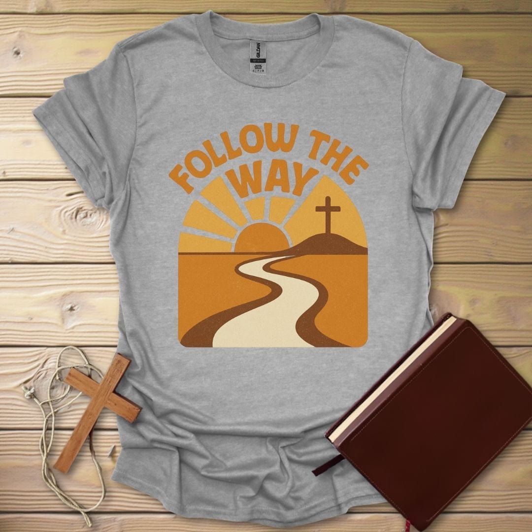 Retro Sunset Path T-Shirt Sport Grey / S