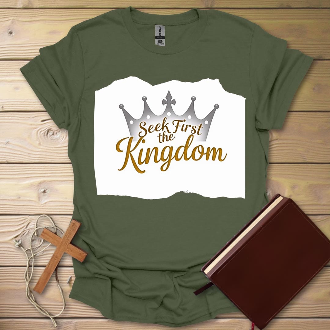 Royal Faith Crown T-Shirt Military Green / S