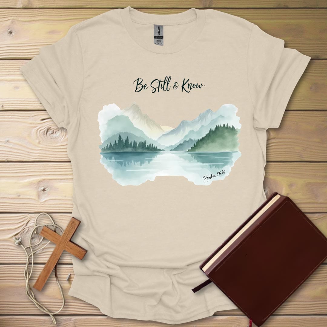 Serene Reflections Watercolor T-Shirt Natural / S