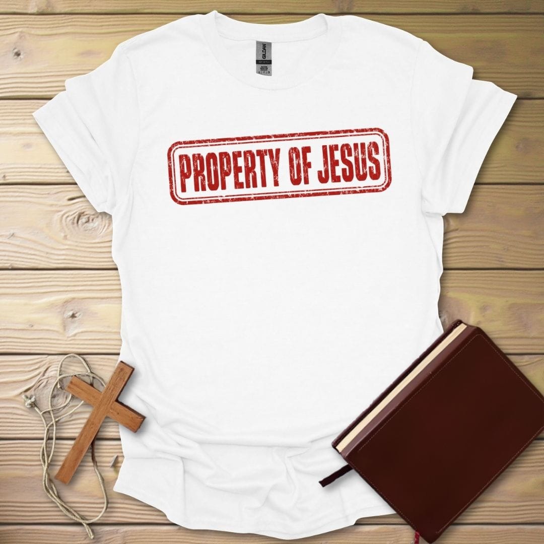 Stamped Jesus Property T-Shirt White / S