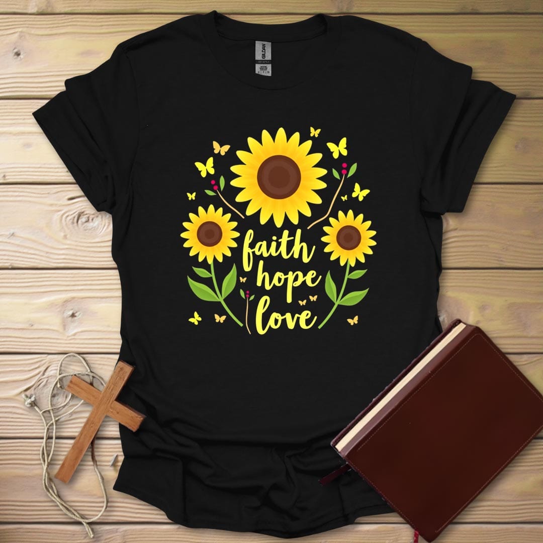 Sunflower Blessings T-Shirt Black / S