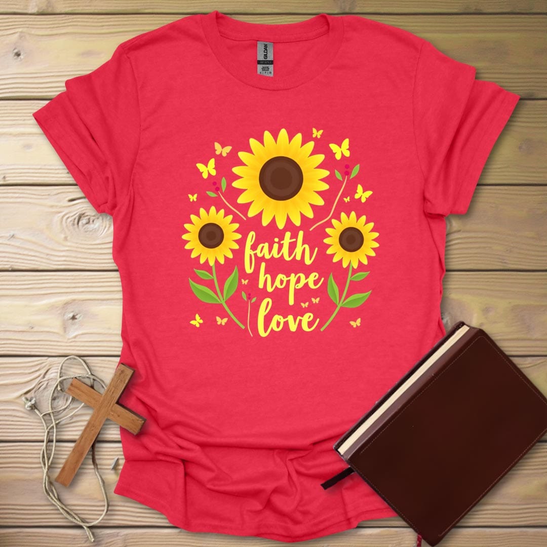 Sunflower Blessings T-Shirt Heather Red / S