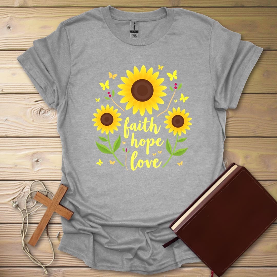 Sunflower Blessings T-Shirt Sport Grey / S