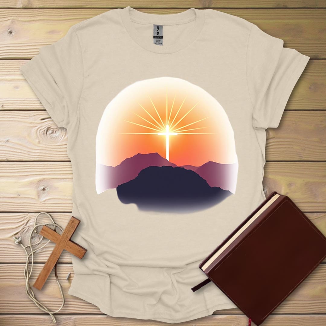 Sunrise Cross T-Shirt Natural / S